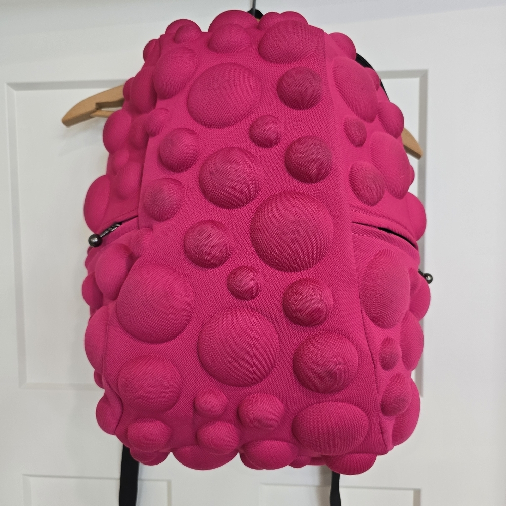 Mad Pax Backpack Pink Bubbles Travel School Luggage Carry-On Bag Fushionable Fun